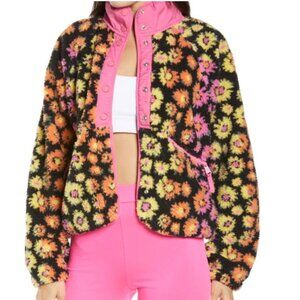 Free People Movement Rocky Ridge Printed Fleece Jacket Daisy Floral XS NWT